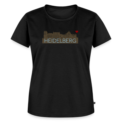 DAMEN ORGANIC SHIRT - HEIDELBERGER SCHLOSS DARK - Schwarz