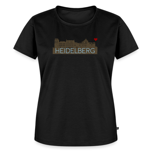DAMEN ORGANIC SHIRT - HEIDELBERGER SCHLOSS DARK - Schwarz