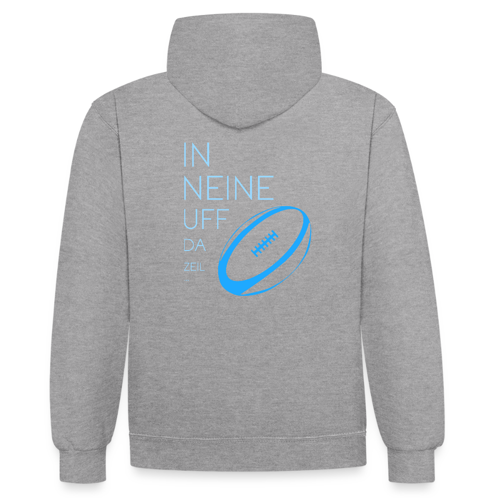 UNISEX HOODIE - IN NEINE UFF DA ZEIL RUGBY DARK - Grau meliert/Navy