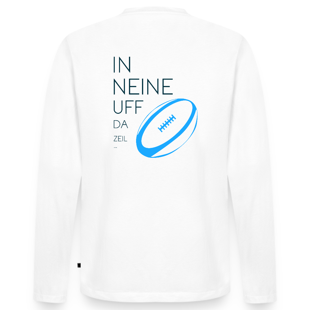 HERREN ORGANIC LANGARM-SHIRT - IN NEINE UFF DA ZEIL RUGBY TRANSPARENT - Weiß