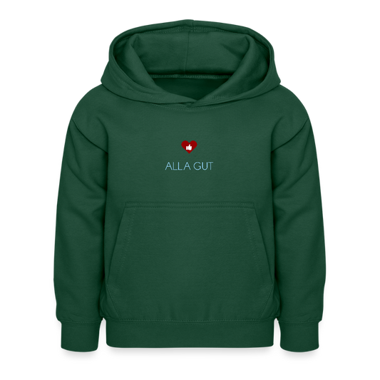 KINDER PREMIUM HOODIE - ALLA GUT DARK - Flaschengrün