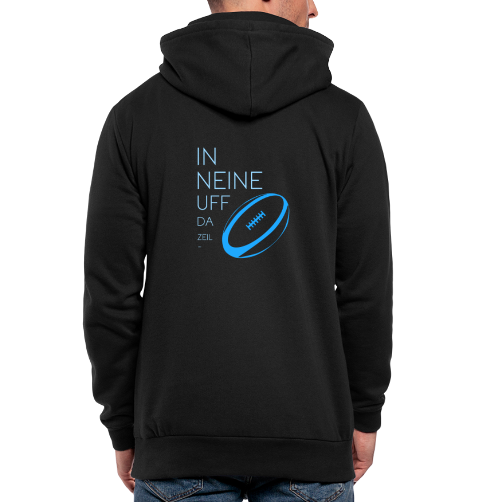 UNISEX HOODIE SCHALKRAGEN - IN NEINE UFF DA ZEIL RUGBY DARK - Schwarz