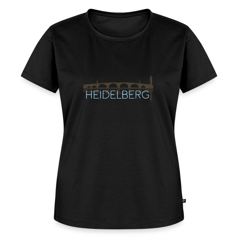 DAMEN ORGANIC SHIRT - ALTE BRÜCKE HEIDELBERG DARK - Schwarz