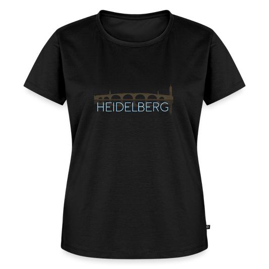 DAMEN ORGANIC SHIRT - ALTE BRÜCKE HEIDELBERG DARK - Schwarz