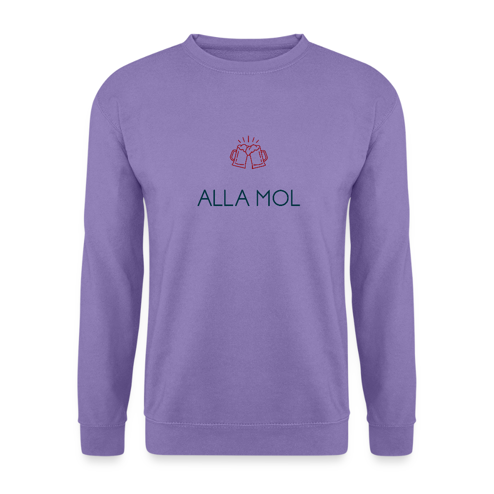 UNISEX SWEATSHIRT - ALLA MOL BIER TRANSPARENT - Lavendel
