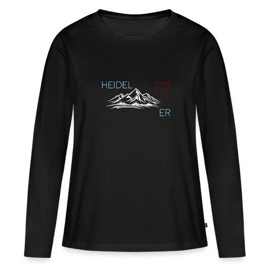 DAMEN ORGANIC LANGARM-SHIRT - HEIDEL(BERG)ER DARK - Schwarz