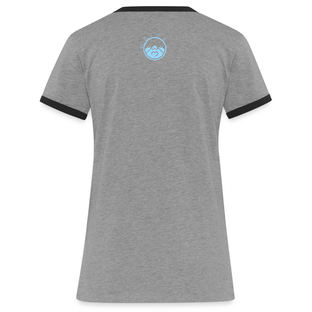 DAMEN KONTRAST SHIRT- ALLA GUT DARK - Grau meliert/Schwarz