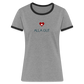 DAMEN KONTRAST SHIRT- ALLA GUT TRANSPARENT - Grau meliert/Schwarz