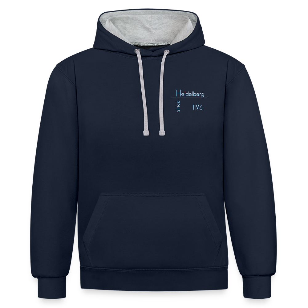 UNISEX HOODIE  - HEIDELBERG SINCE DARK - Navy/Grau meliert