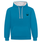 UNISEX HOODIE - IN NEINE UFF DA ZEIL RUGBY TRANSPARENT - Pfauenblau/Grau meliert
