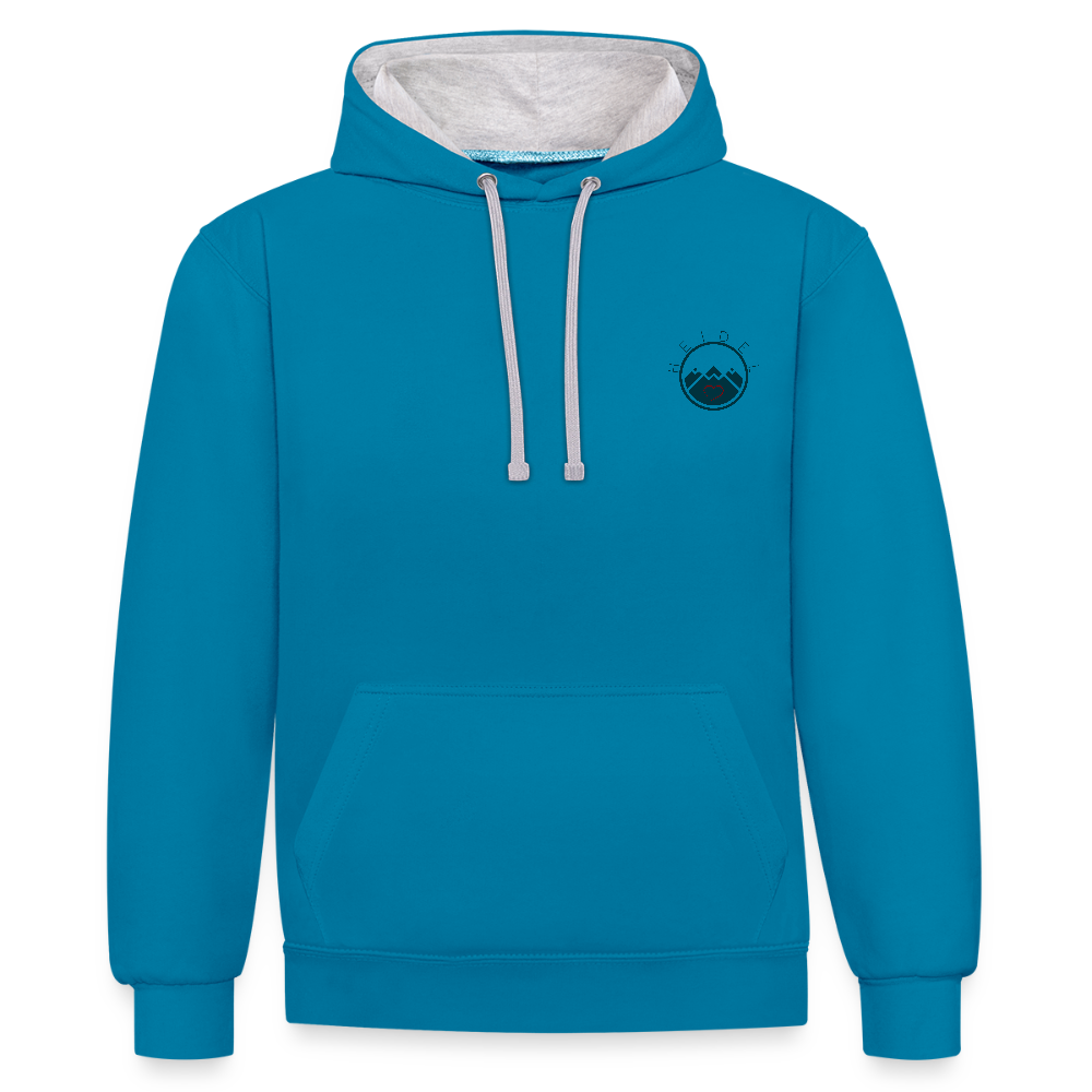 UNISEX HOODIE - IN NEINE UFF DA ZEIL RUGBY TRANSPARENT - Pfauenblau/Grau meliert