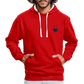 UNISEX HOODIE - IN NEINE UFF DA ZEIL RUGBY TRANSPARENT - Rot/Weiß