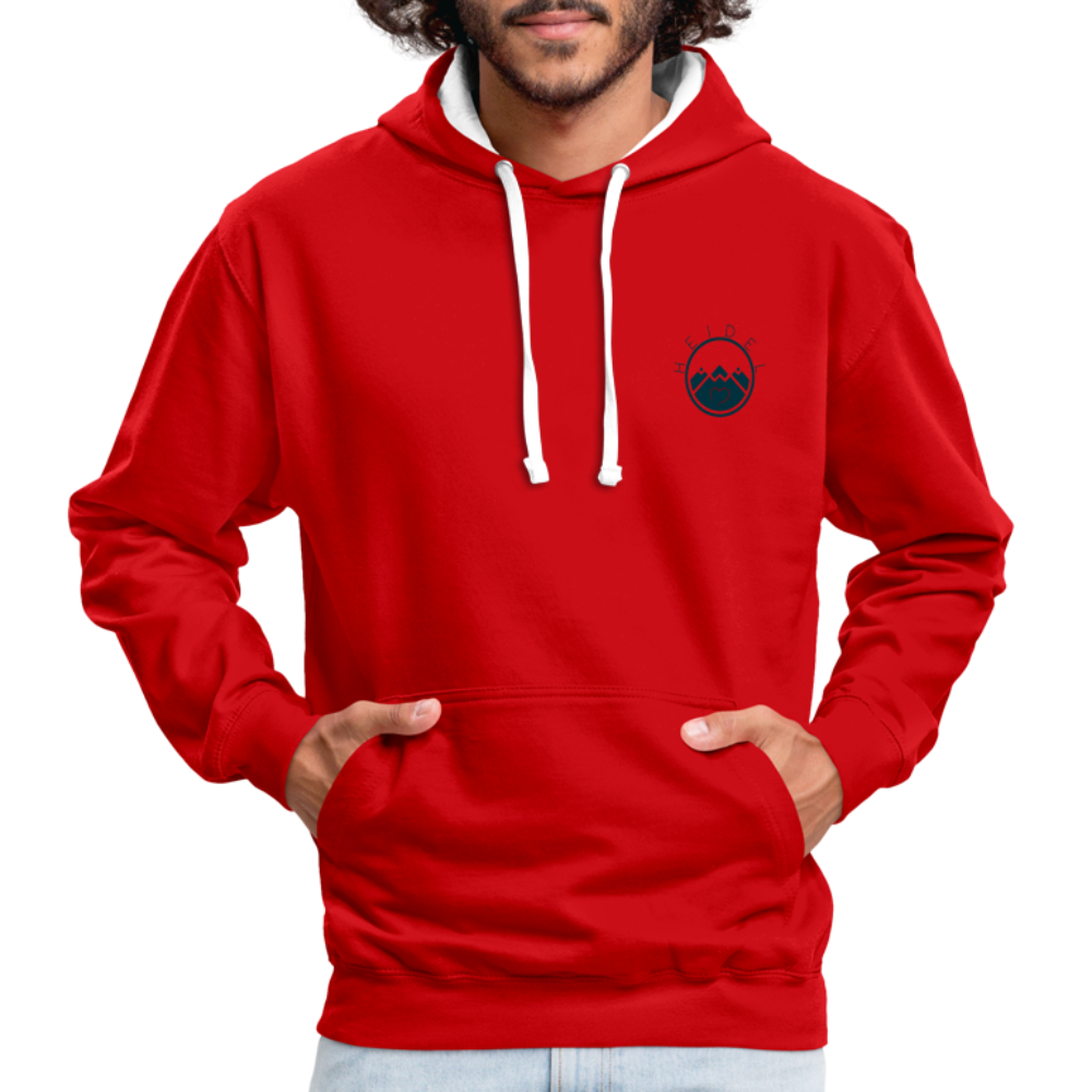 UNISEX HOODIE - IN NEINE UFF DA ZEIL RUGBY TRANSPARENT - Rot/Weiß