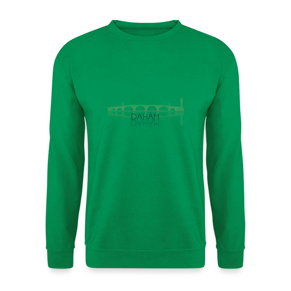 UNISEX SWEATSHIRT - ALTE BRÜCKE DAHÄM TRANSPARENT - Kelly Green