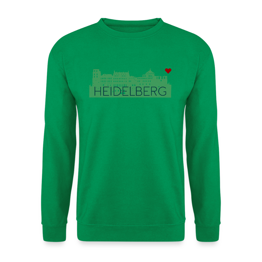 UNISEX SWEATSHIRT - HEIDELBERGER SCHLOSS TRANSPARENT - Kelly Green