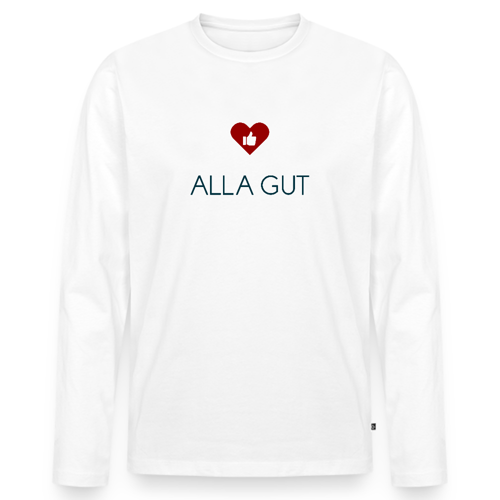 HERREN ORGANIC LANGARM-SHIRT - ALLA GUT TRANSPARENT - Weiß