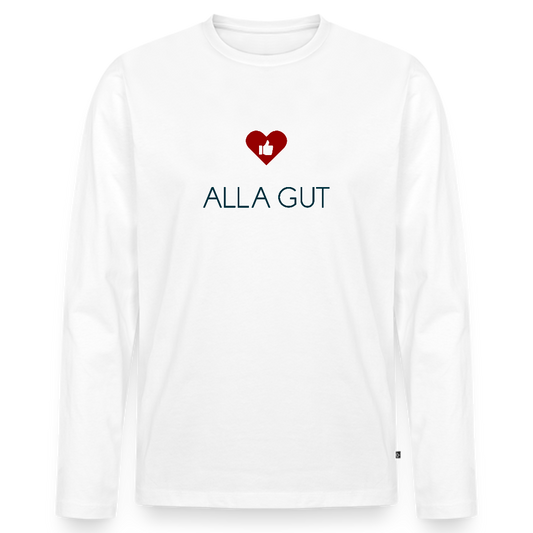 HERREN ORGANIC LANGARM-SHIRT - ALLA GUT TRANSPARENT - Weiß