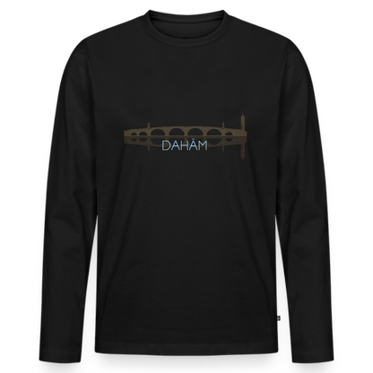 HERREN ORGANIC LANGARM-SHIRT - ALTE BRÜCKE DAHÄM DARK - Schwarz