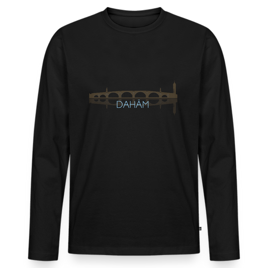 HERREN ORGANIC LANGARM-SHIRT - ALTE BRÜCKE DAHÄM DARK - Schwarz
