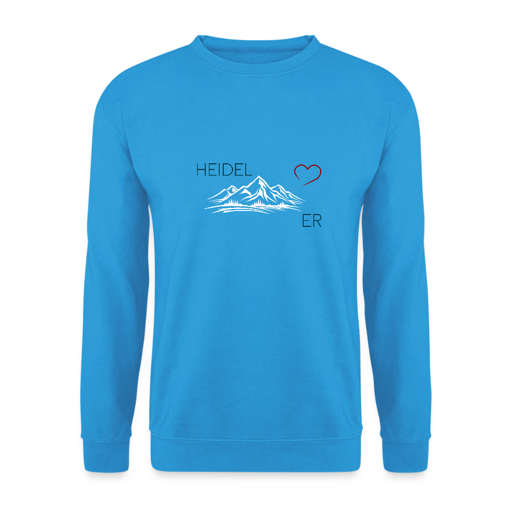 UNISEX SWEATSHIRT - HEIDEL(BERG)ER  MIT HERZ TRANSPARENT - Meeresblau