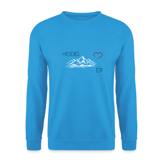UNISEX SWEATSHIRT - HEIDEL(BERG)ER  MIT HERZ TRANSPARENT - Meeresblau