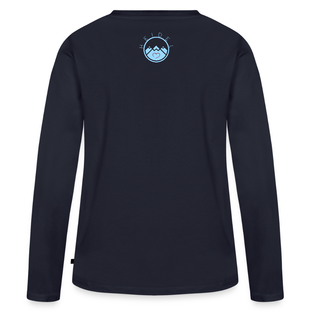 DAMEN ORGANIC LANGARM-SHIRT - ALTE BRÜCKE HEIDELBERG DARK - Navy