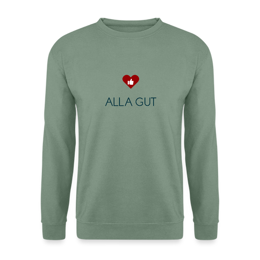 UNISEX SWEATSHIRT - ALLA GUT TRANSPARENT - Graugrün