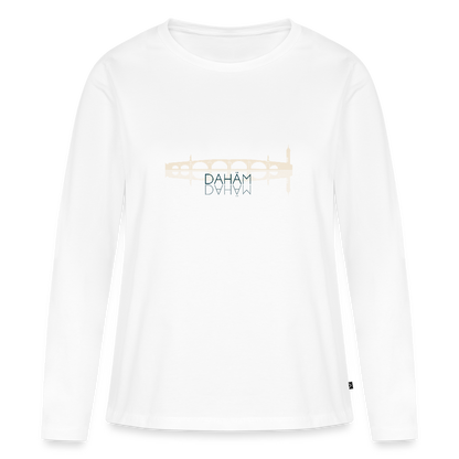 DAMEN ORGANIC LANGARM-SHIRT - ALTE BRÜCKE DAHÄM TRANSPARENT - Weiß