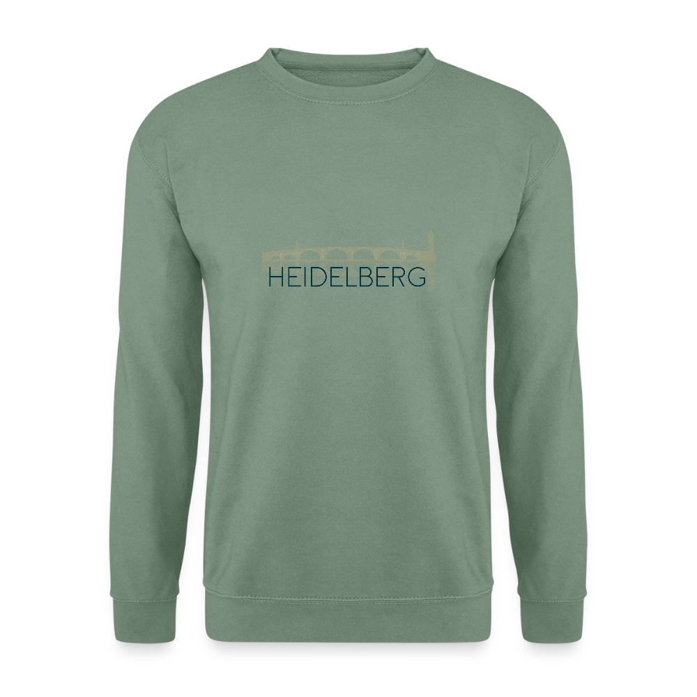 UNISEX SWEATSHIRT  - ALTE BRÜCKE HEIDELBERG TRANSPARENT - Graugrün