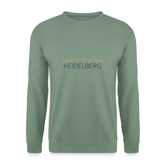UNISEX SWEATSHIRT  - ALTE BRÜCKE HEIDELBERG TRANSPARENT - Graugrün