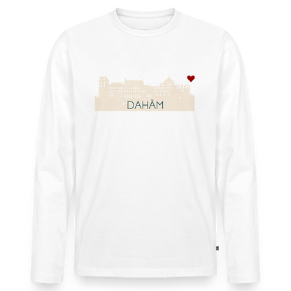HERREN ORGANIC LANGARM-SHIRT - HEIDELBERGER SCHLOSS DAHÄM TRANSPARENT - Weiß
