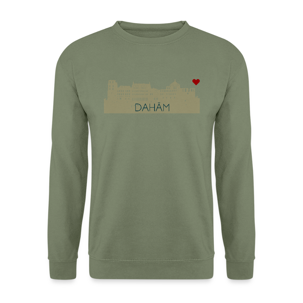 UNISEX SWEATSHIRT - HEIDELBERGER SCHLOSS DAHÄM TRANSPARENT - Armeegrün