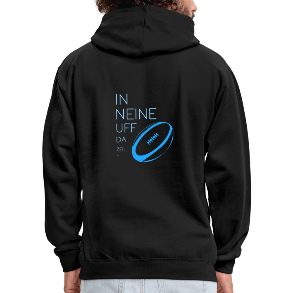 UNISEX HOODIE - IN NEINE UFF DA ZEIL RUGBY DARK - Schwarz/Grau meliert