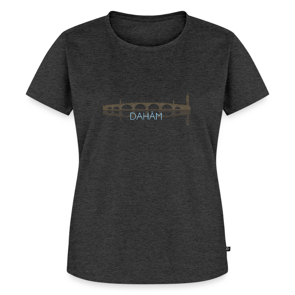 DAMEN ORGANIC SHIRT - ALTE BRÜCKE DAHÄM DARK - Anthrazit meliert