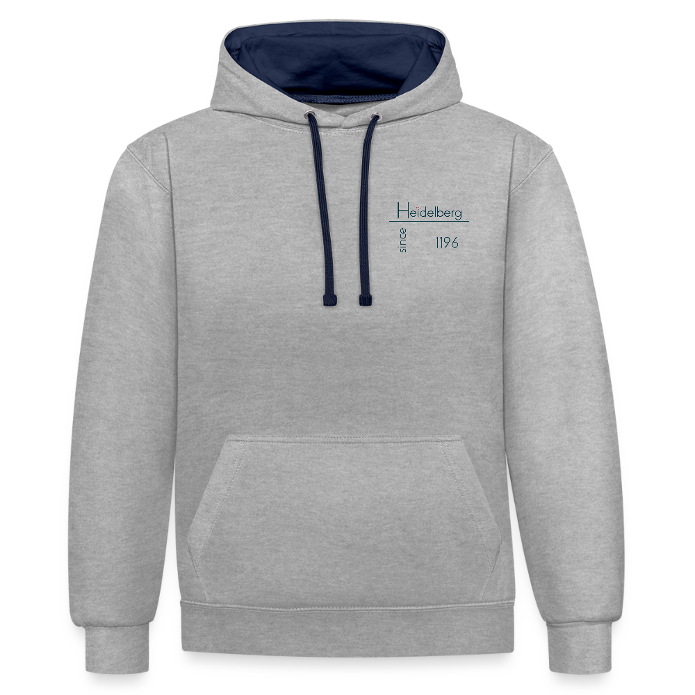UNISEX HOODIE  - HEIDELBERG SINCE TRANSPARENT - Grau meliert/Navy