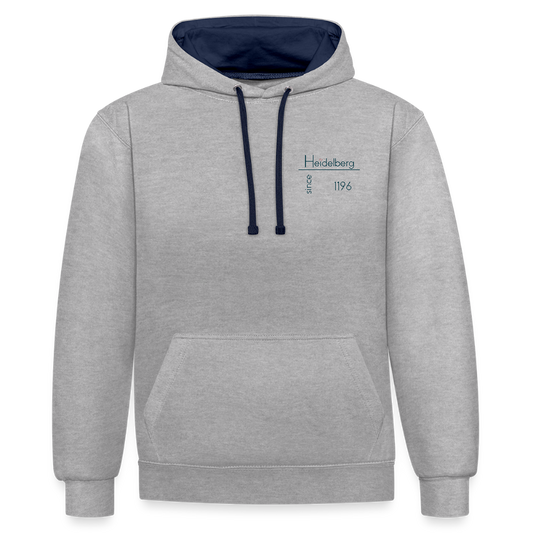 UNISEX HOODIE  - HEIDELBERG SINCE TRANSPARENT - Grau meliert/Navy