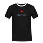 HERREN KONTRAST SHIRT- ALLA GUT DARK - Schwarz/Weiß