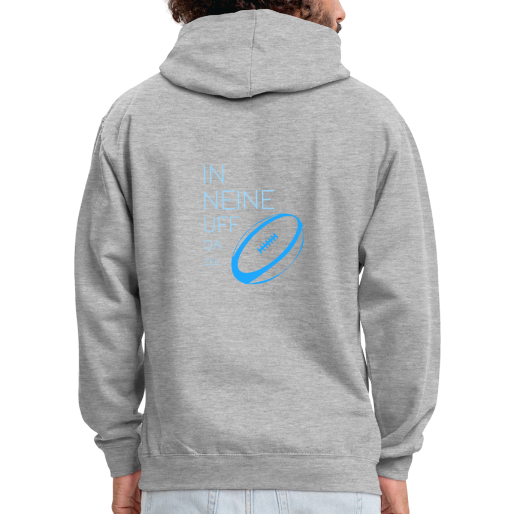 UNISEX HOODIE - IN NEINE UFF DA ZEIL RUGBY DARK - Grau meliert/Navy