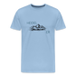 HERREN ORGANIC-SHIRT HEIDEL(BERG)ER TRANSPARENT - Sky