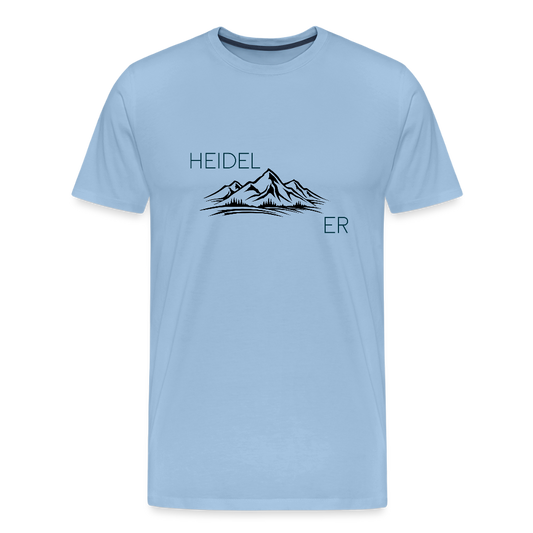 HERREN ORGANIC-SHIRT HEIDEL(BERG)ER TRANSPARENT - Sky