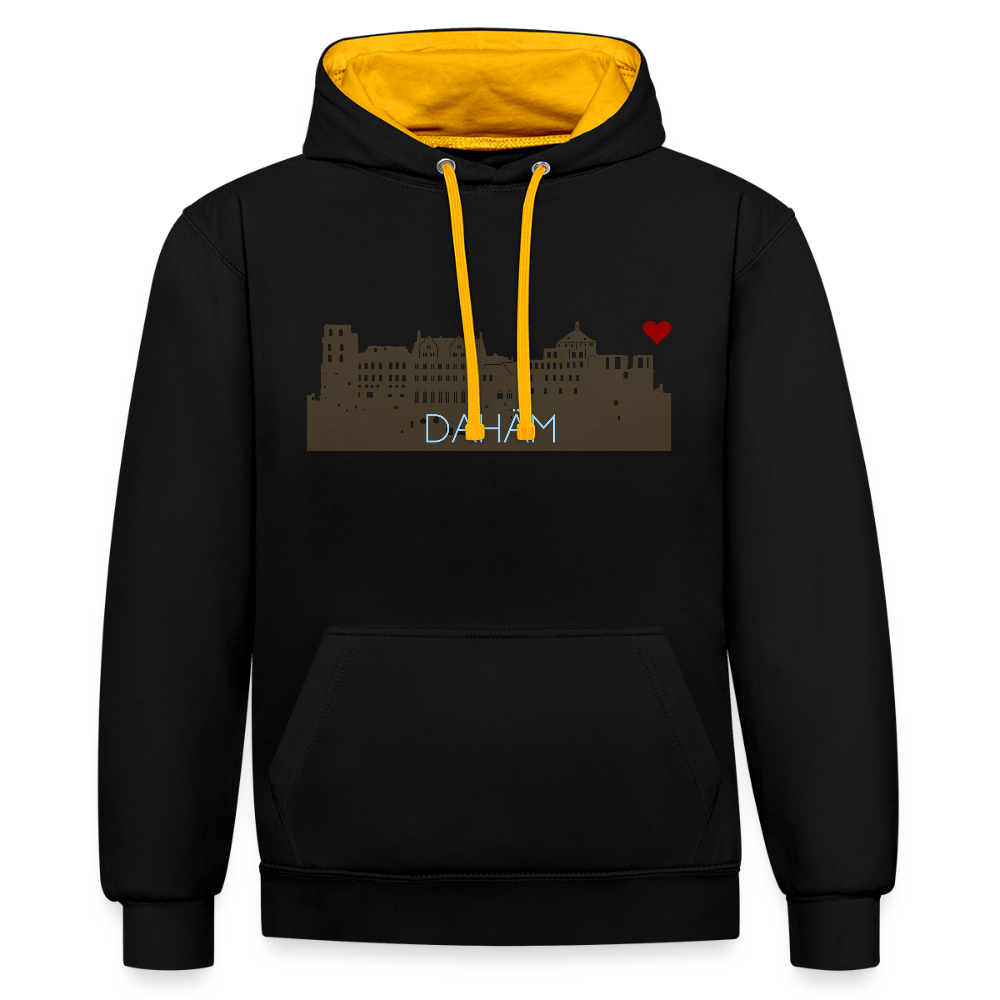 UNISEX HOODIE - HEIDELBERGER SCHLOSS DAHÄM DARK - Schwarz/Gold