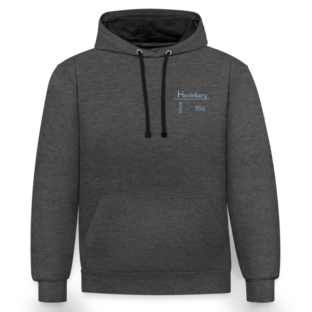 UNISEX HOODIE  - HEIDELBERG SINCE DARK - Anthrazit/Schwarz