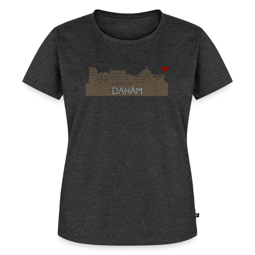 DAMEN ORGANIC SHIRT - HEIDELBERGER SCHLOSS DAHÄM DARK - Anthrazit meliert