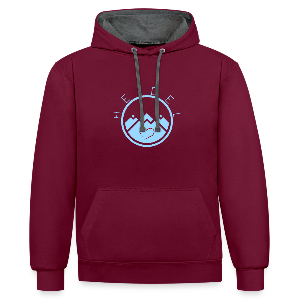 UNISEX HOODIE - HEIDELSTORE DARK - Weinrot/Anthrazit