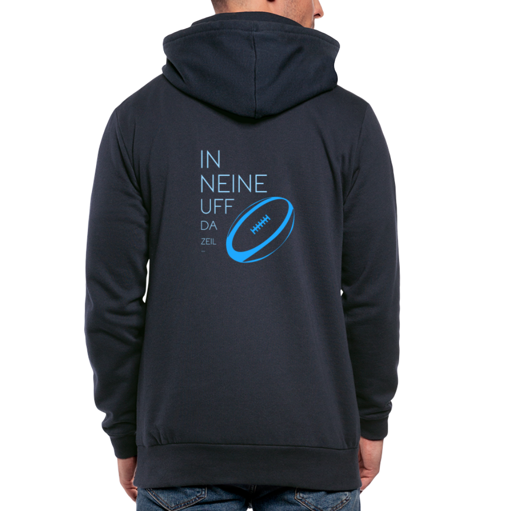 UNISEX HOODIE SCHALKRAGEN - IN NEINE UFF DA ZEIL RUGBY DARK - Navy