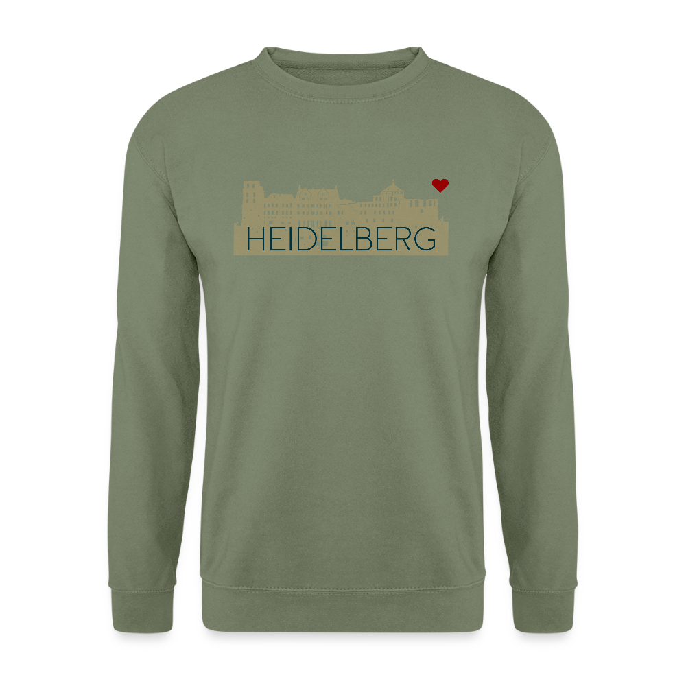 UNISEX SWEATSHIRT - HEIDELBERGER SCHLOSS TRANSPARENT - Armeegrün