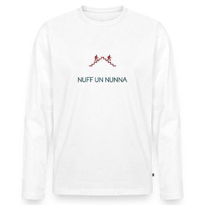 HERREN ORGANIC LANGARM-SHIRT - NUFF UN NUNNA TRANSPARENT - Weiß