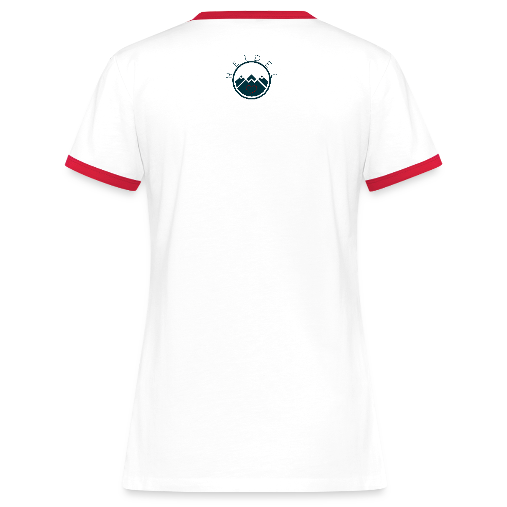 DAMEN KONTRAST SHIRT- ALLA GUT TRANSPARENT - Weiß/Rot