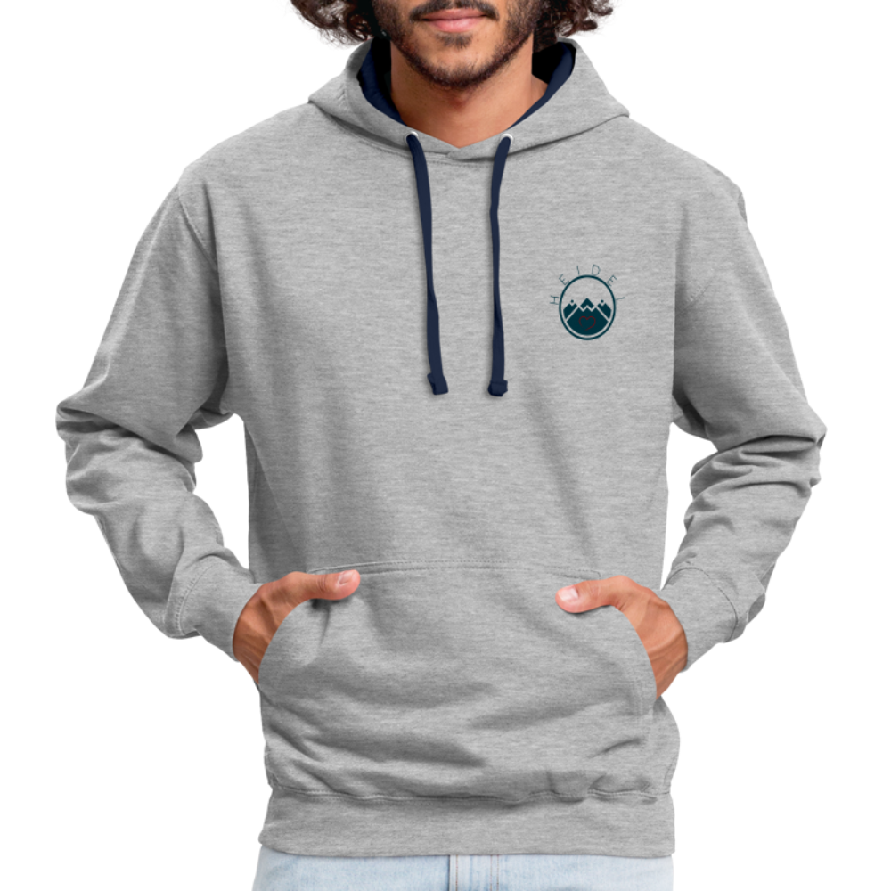 UNISEX HOODIE - IN NEINE UFF DA ZEIL RUGBY TRANSPARENT - Grau meliert/Navy