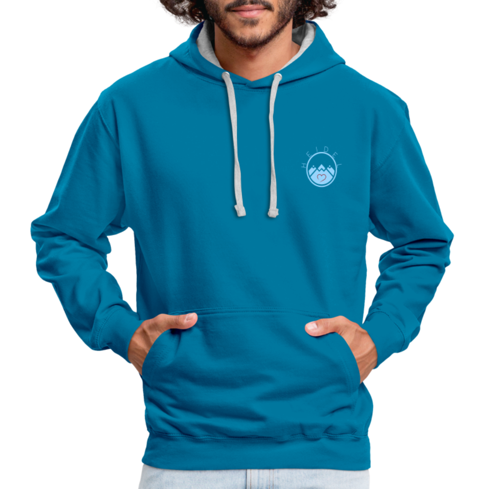 UNISEX HOODIE - IN NEINE UFF DA ZEIL RUGBY DARK - Pfauenblau/Grau meliert